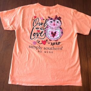 Simply Southern Bright Coral Owl You need is Love